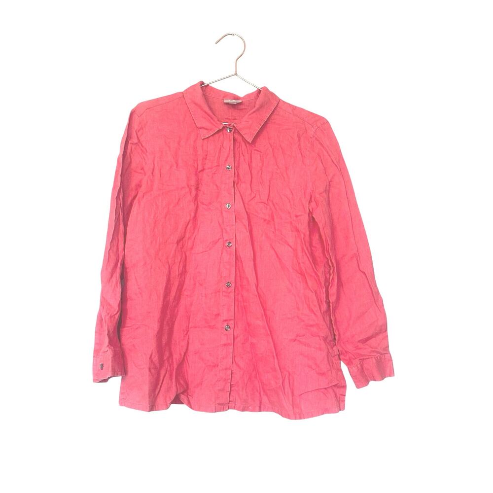 J Jill 100% linen button down long sleeve size small
